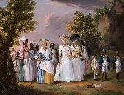 Agostino Brunias Free Women of Color with their Children and Servants in a Landscape oil painting picture wholesale